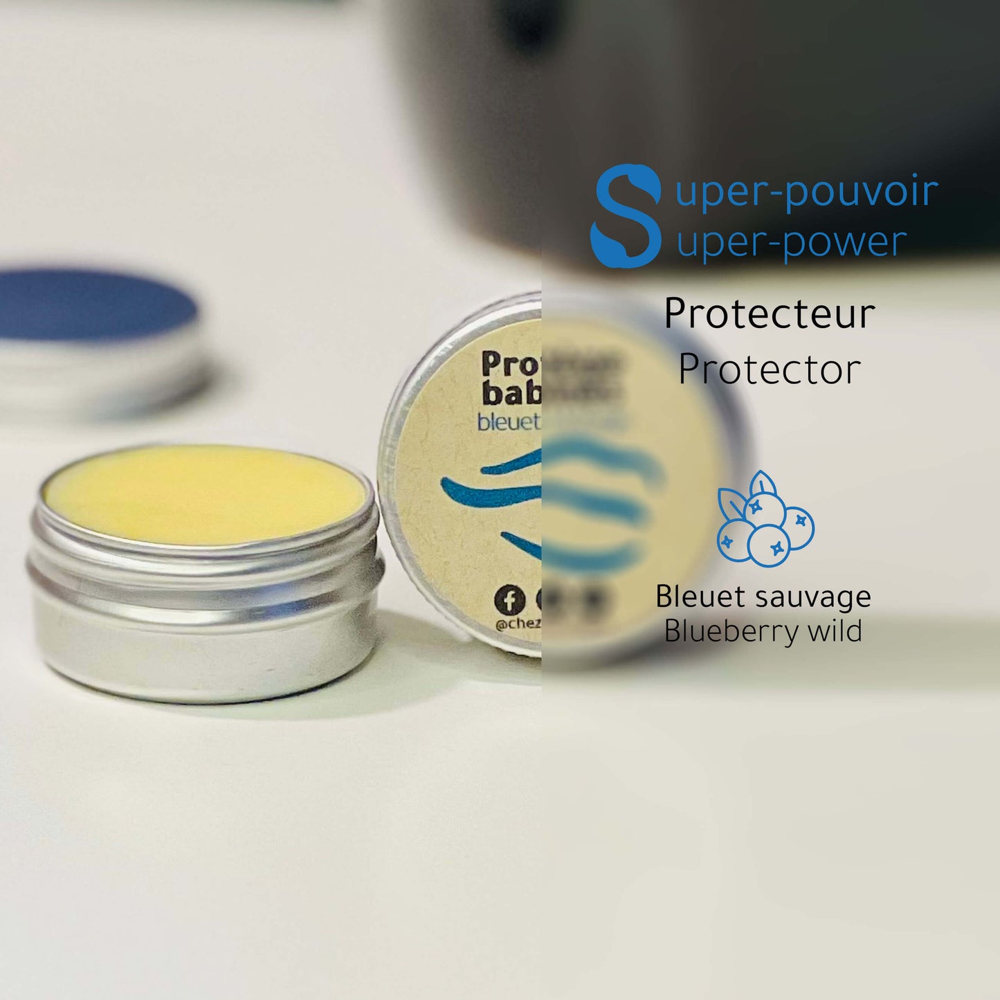 Protège-babines - Bleuet sauvage - Baume à lèvres naturel en pot